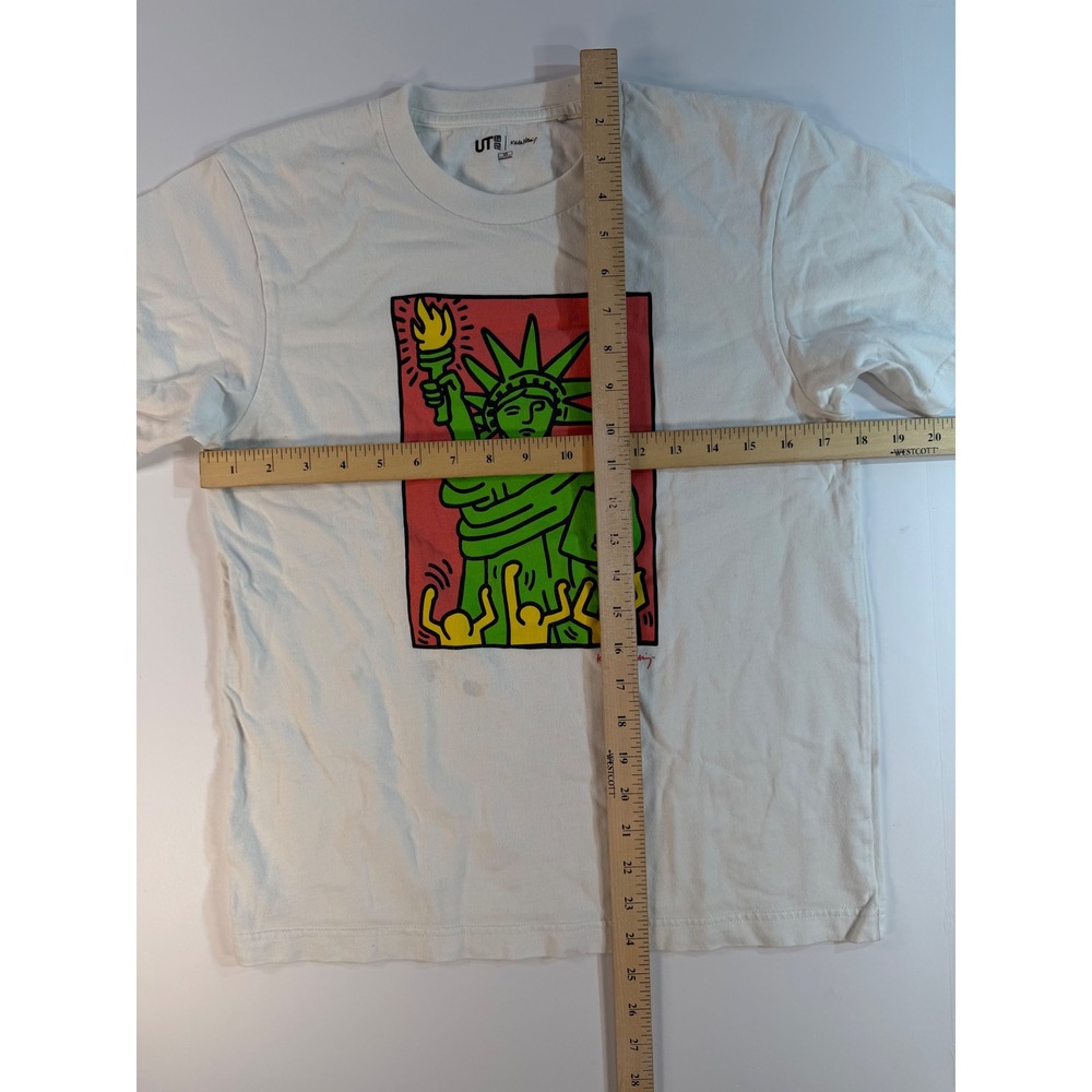 Uniqlo UT Keith Haring Statue of Liberty Graphic T-Shirt White XS Pop Art Tee - Picture 4 of 4